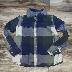 Plaid Kids Shirt - Blue and Green